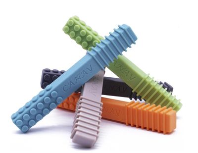 Set of 5 muted colours chew sticks.