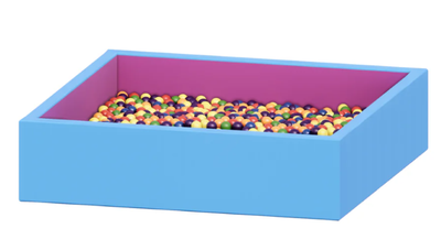 Square ball pond with coloured balls