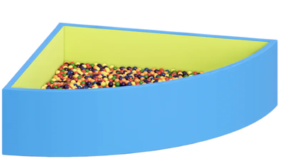 Corner ball pond with coloured balls