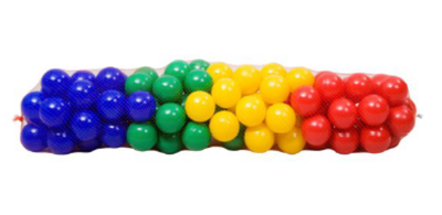 Bag of coloured balls for ball ponds