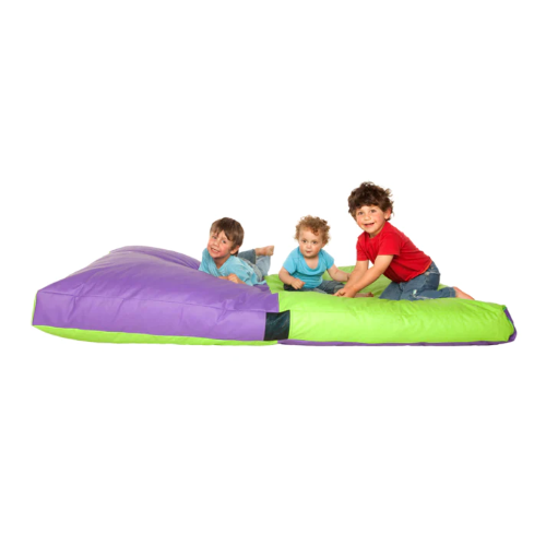 Image showing 3 children playing on a large flop mat