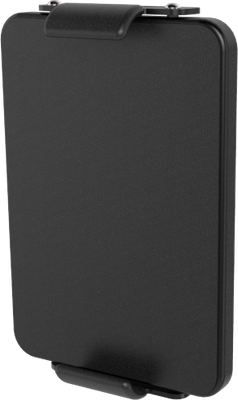 Front view of the new rehadapt spring loaded universal tablet holder