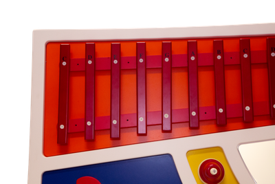 Close up view of the musical abstract tactile panel