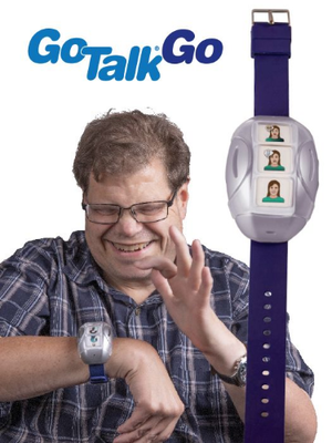 Image of man wearing a gotalk wearable communicator