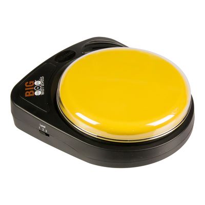 Image of the big step-by-step communicator with single yellow button on black base