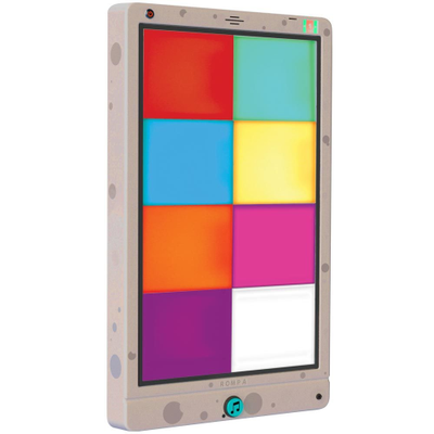 Front view of the hip hop activity box wall panel