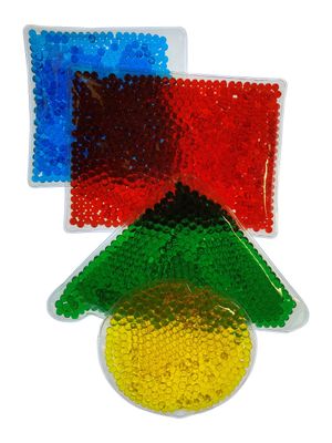 Image of 4 sensory soft bead filled squidgy shapes