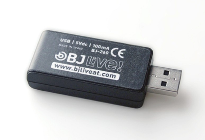 Back view of the Control USB RF transmitter
