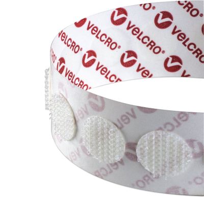 Strip of velcoins hook type