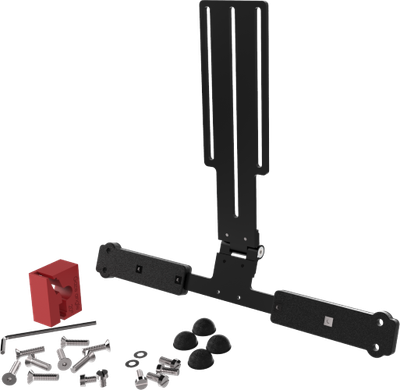 Image showing the rehadapt eye tracker mount for the vida go eye tracker with its peripherals