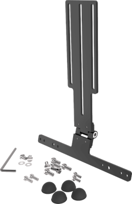 Image showing the rehadapt universal eye tracker mount with its included peripherals