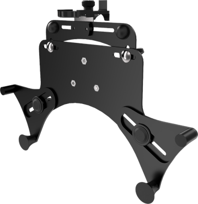 Front view of the assembled universal tablet holder.