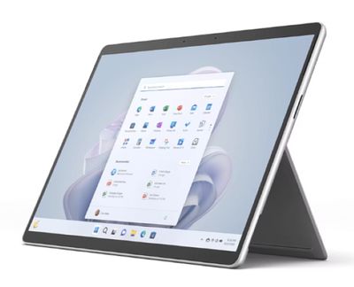 Front view of the microsoft surface pro 9 tablet