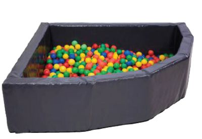 Corner ball pond with coloured balls