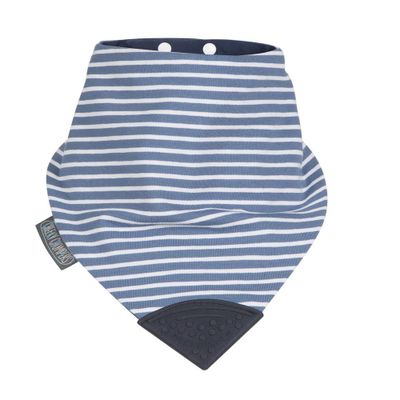 Image of a cheeky chompers neckerchew in striped fabric