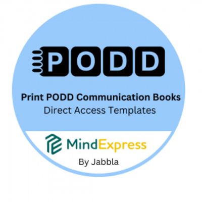 Logo showing PODD templates available in MindExpress software