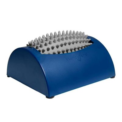 Foot roller with blue base and grey spikey roller
