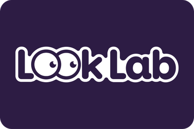 Look Lab logo on a purple background