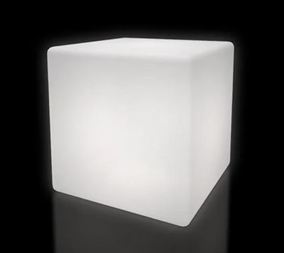 White LED light lit up cube