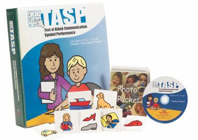 Blue and white TASP folder with selection of PCS picture cards, CD-Rom and photo pocket