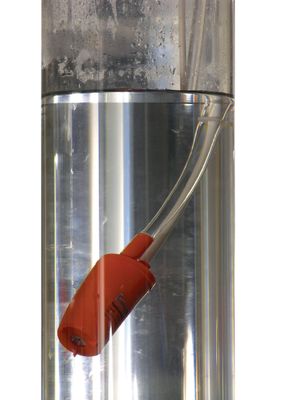Image showing suction end of the bubble tube rapid water pump in a bubble tube