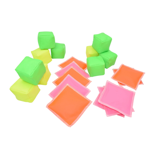 Image showing set of UV sensory soft blocks and bean bags