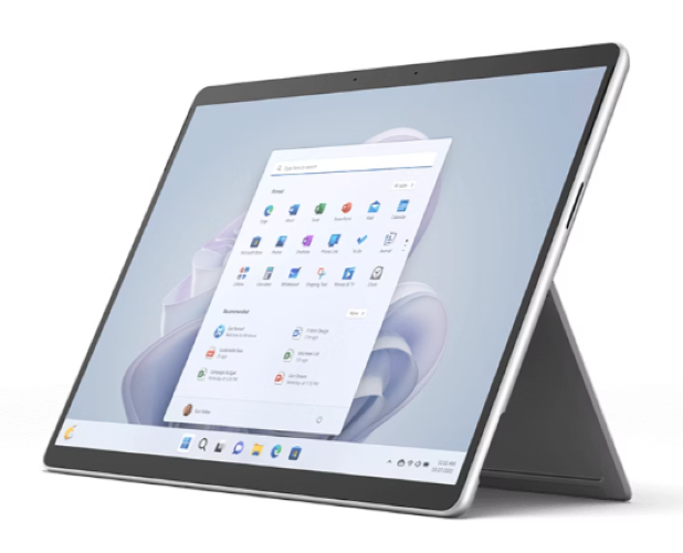 Front view of the microsoft surface pro 9 tablet