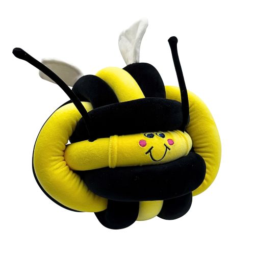 Image of yellow and black striped bee cuddle ball