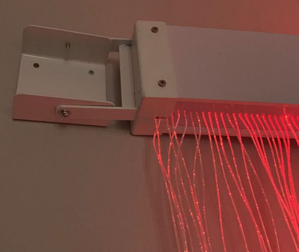 Image showing installed Fibre Optic Curtain Bracket