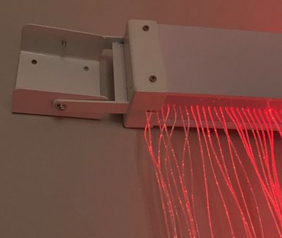 Image showing installed Fibre Optic Curtain Bracket