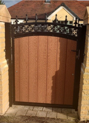 HKS115 BEAUTIFUL HAND CRAFTER COMPOSITE GATE, METAL GATE WITH COMPOSITE INFILL