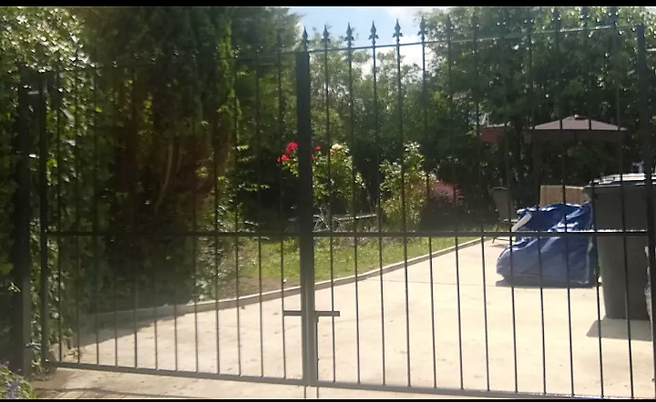 HKS076, 8 Foot Gate,6 Foot High, Drive Gate, Metal Iron Gate, Swing Gate