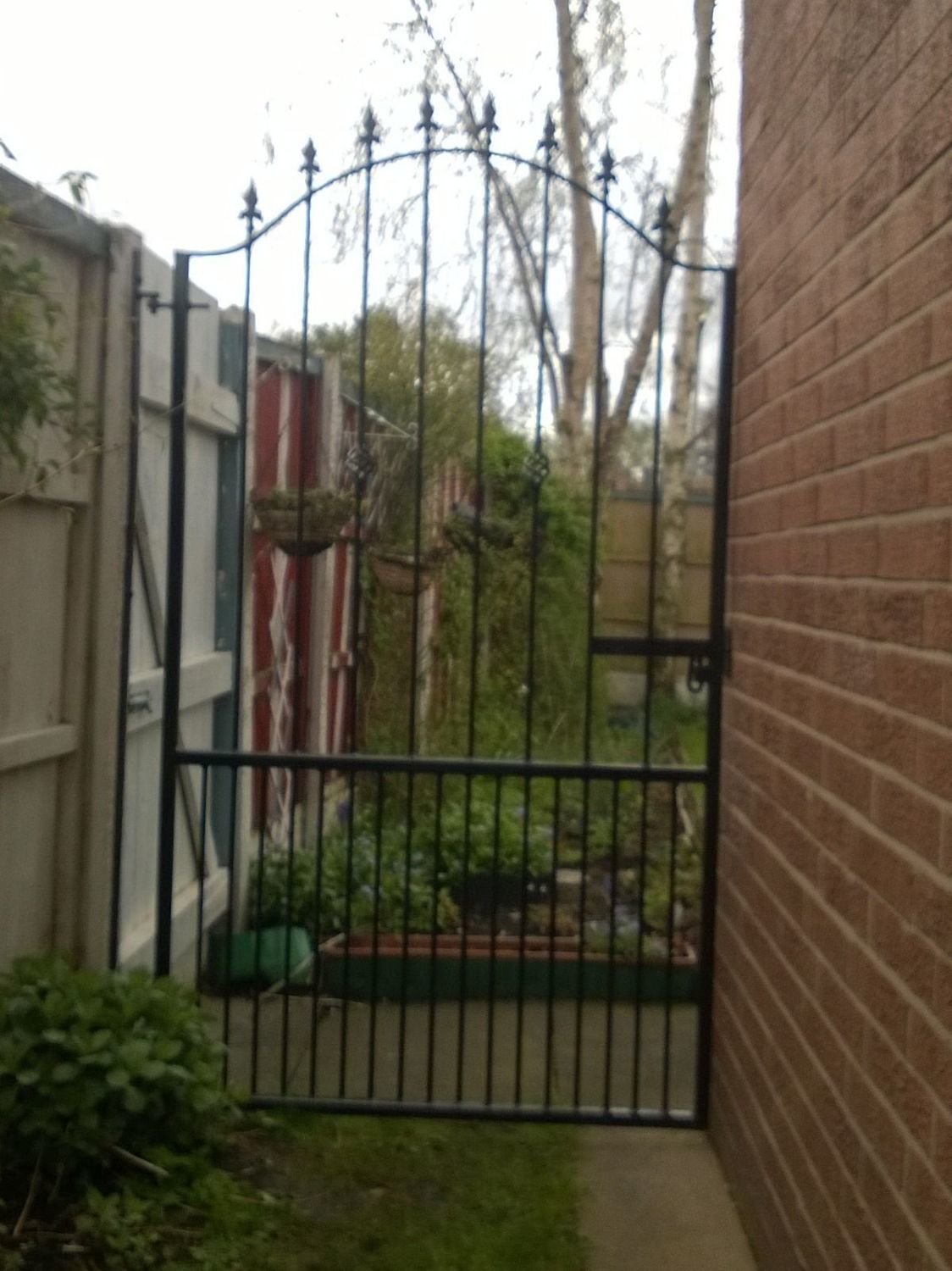 HKS001, Gate, Arched Gate, Pedestrian Gate, Metal, Iron Gate, Garden Gate HKS001, Gate, Arched Gate, Pedestrian Gate, Metal, Iron Gate, Garden Gate