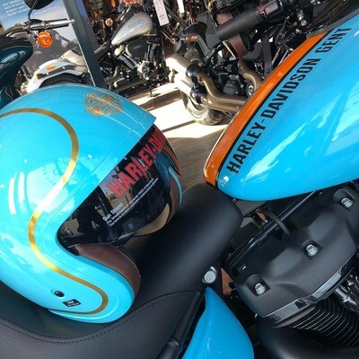 Blue harley davidson helmet sale