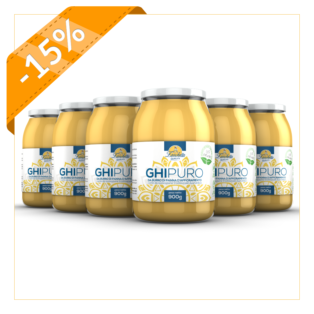 6 x GHIPURO da 900g 6 x GHIPURO da 900g