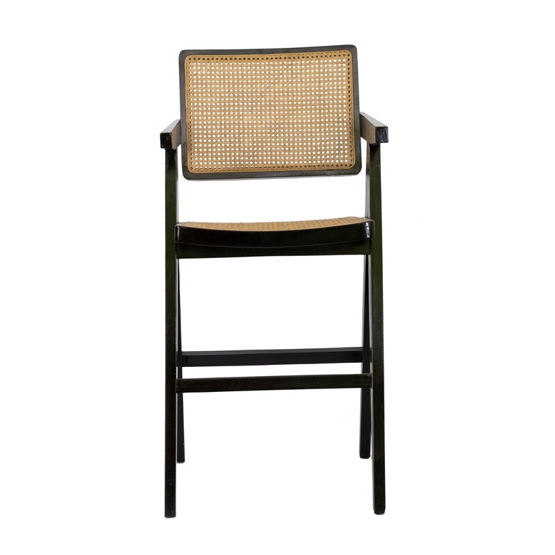 Teak Bar Chair 3 (Black)