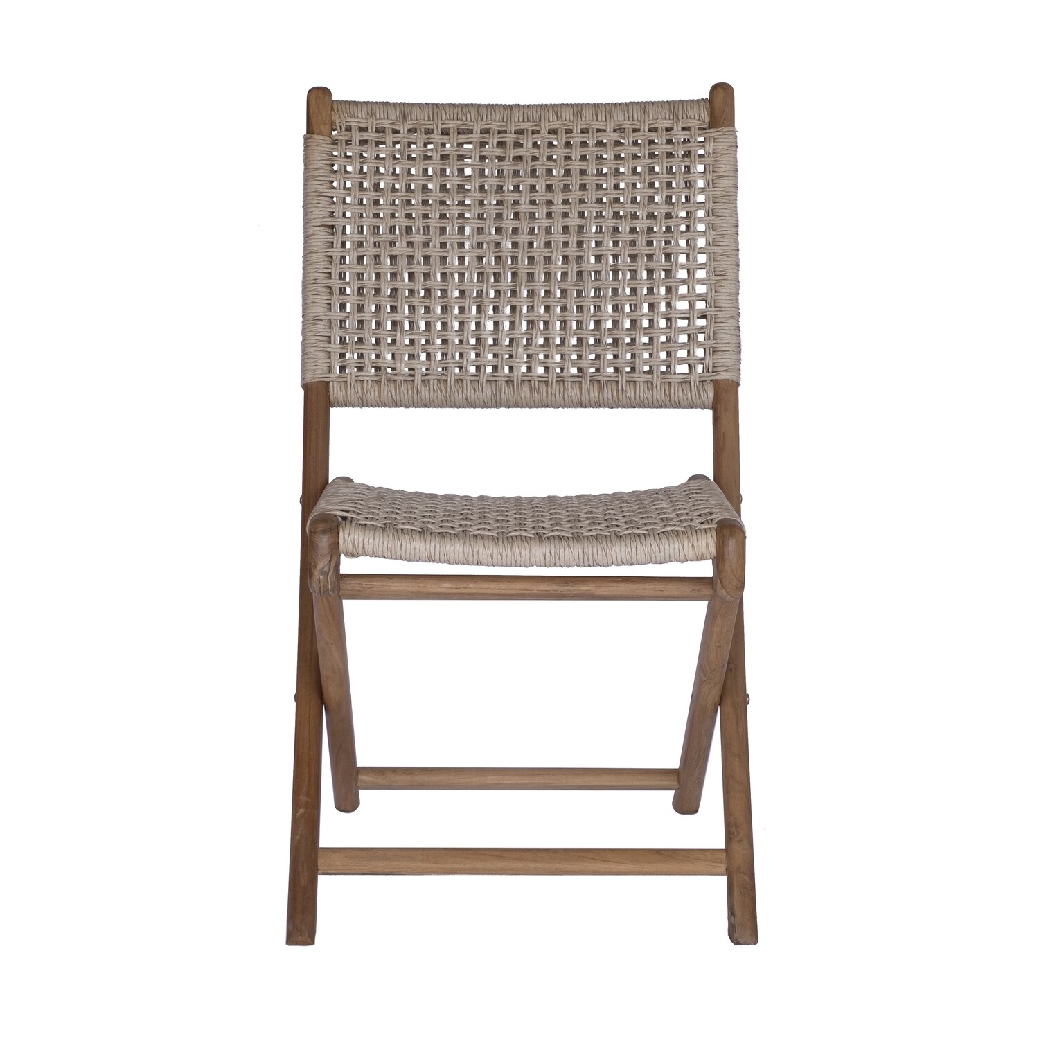 Teak and Viro Rope Dining Chair 3