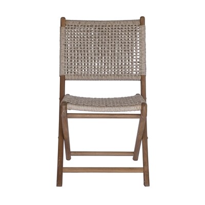 Teak and Viro Rope Dining Chair 3