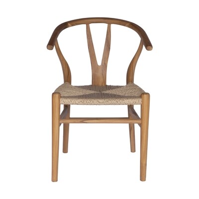 Teak and Viro Rope Dining Chair 5