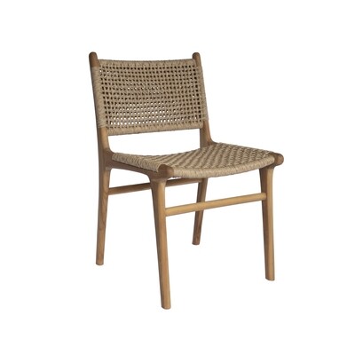 Teak and Viro Rope Dining Chair 2