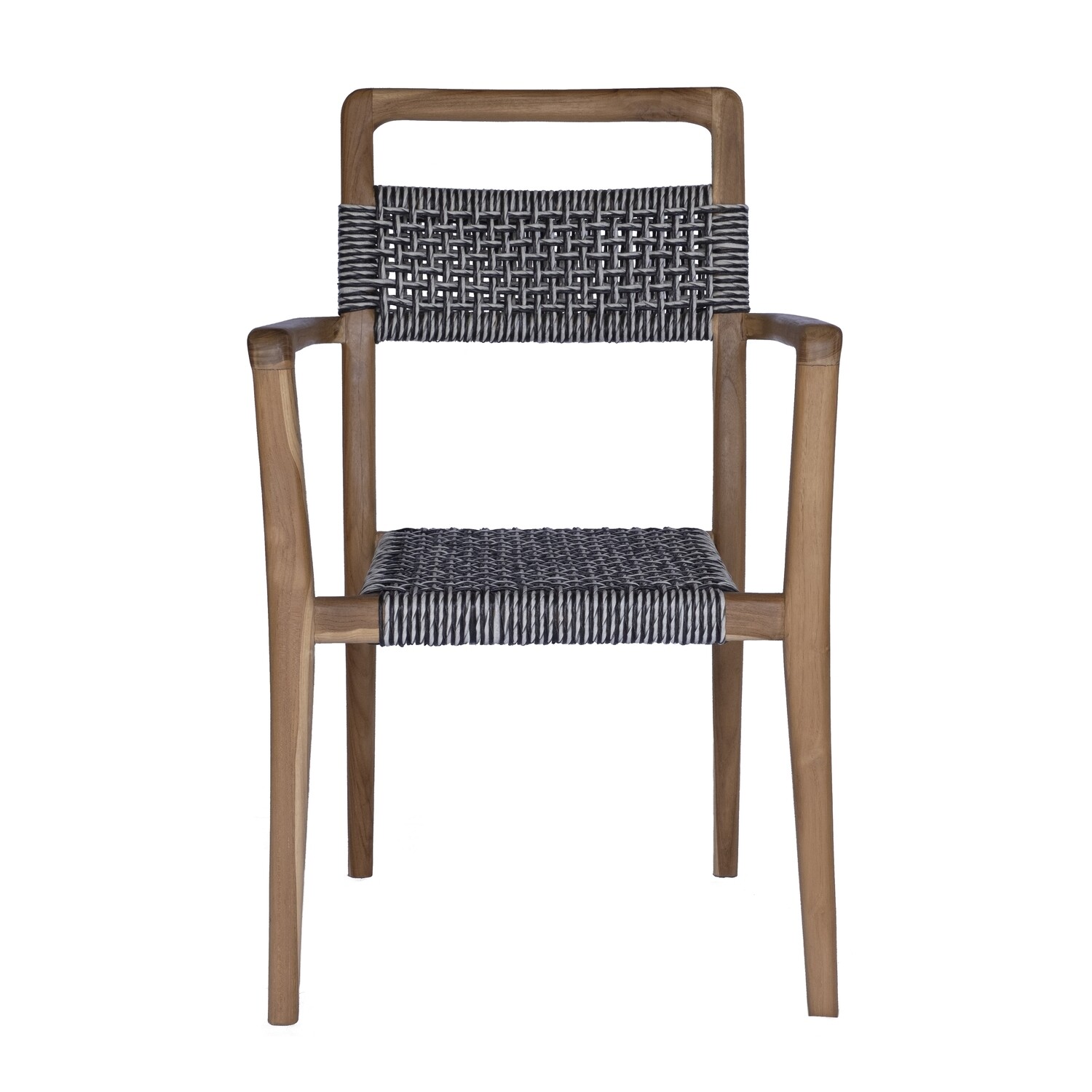 Teak and Viro Rope Dining Chair 8