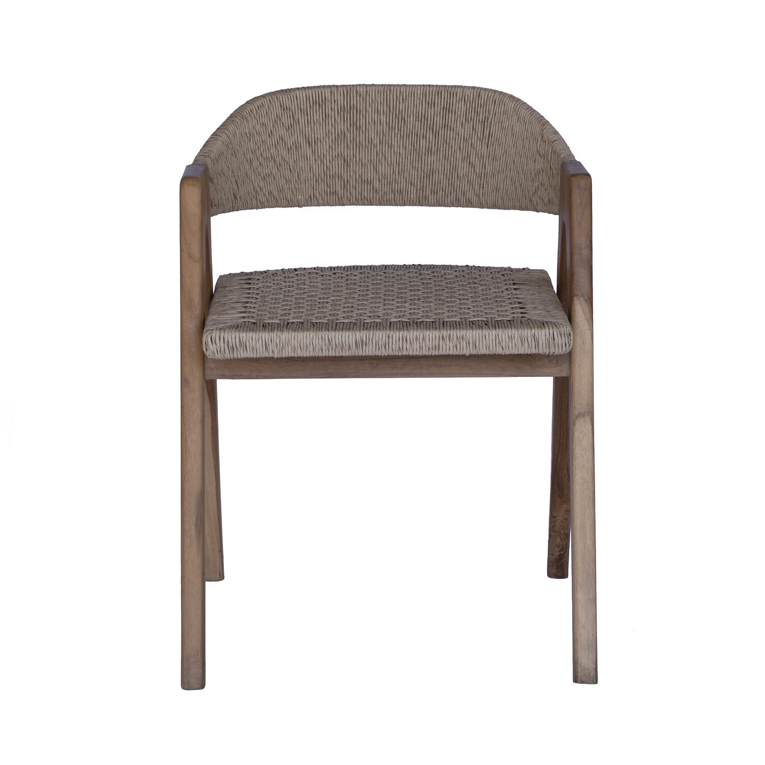 Teak and Viro Rope Dining Chair 6