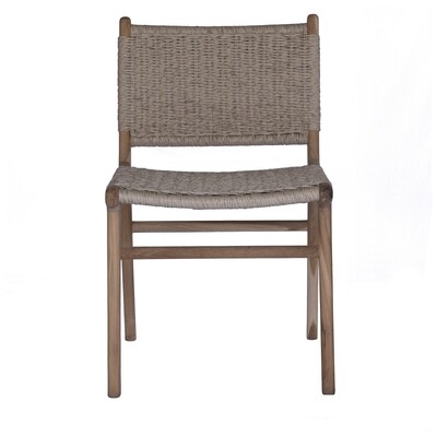 Teak and Viro Rope Dining Chair 1