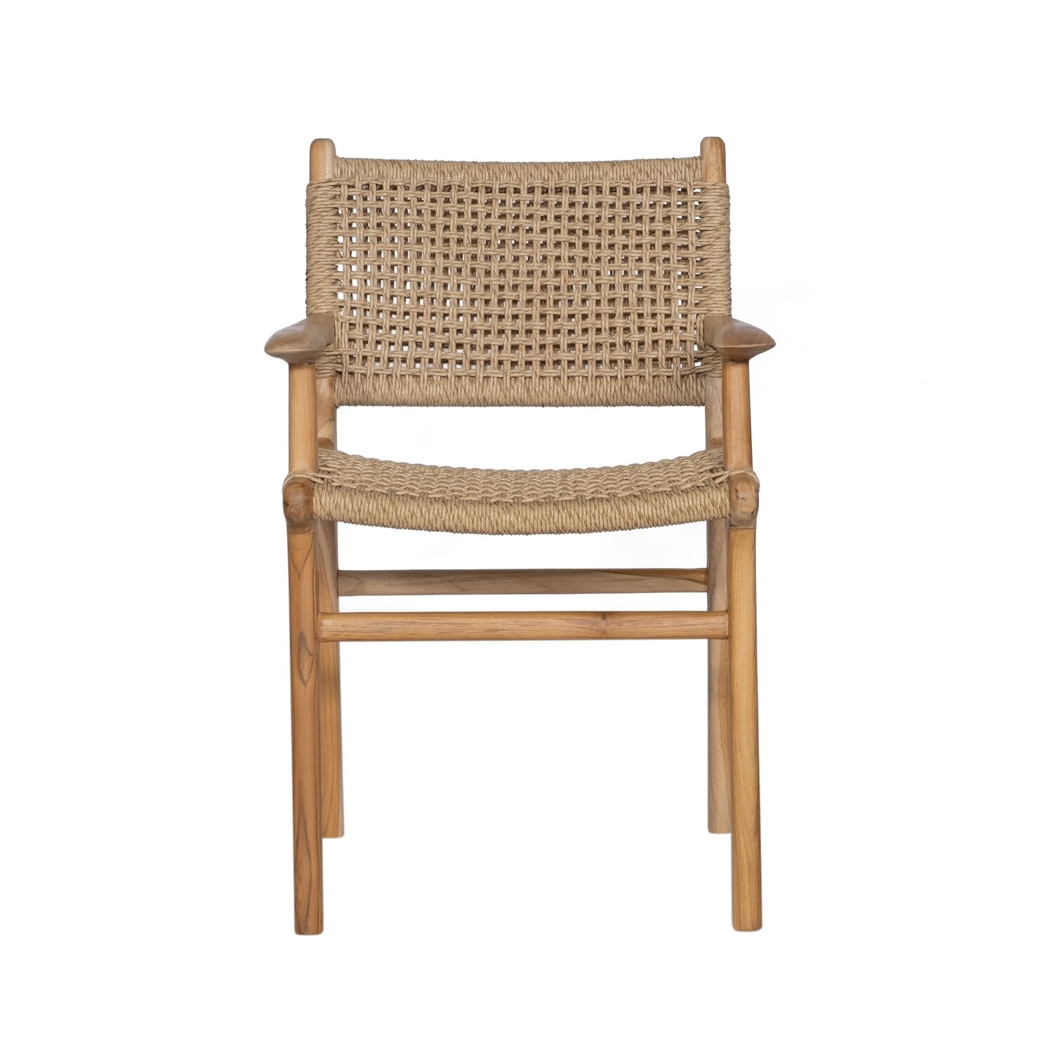 Teak and Viro Rope Dining Chair 8