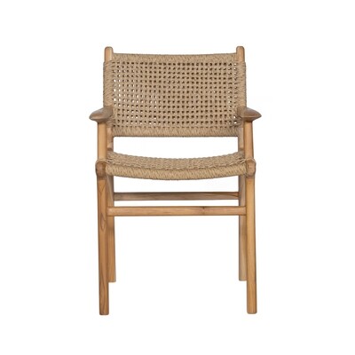 Teak and Viro Rope Dining Chair 8