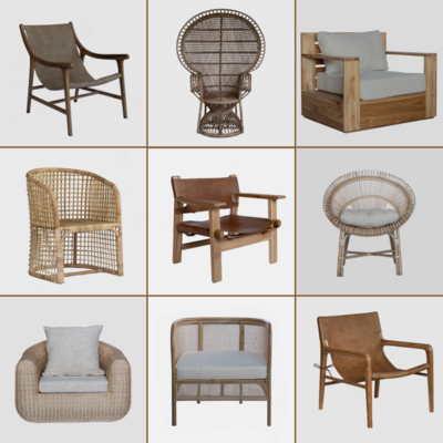 OCCASIONAL CHAIRS &amp; SOFAS (MADE ON ORDER)
