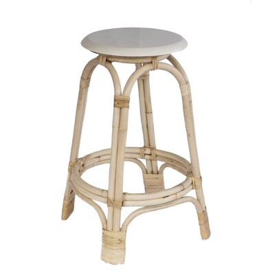 Rattan Bar Chair 6 (White)