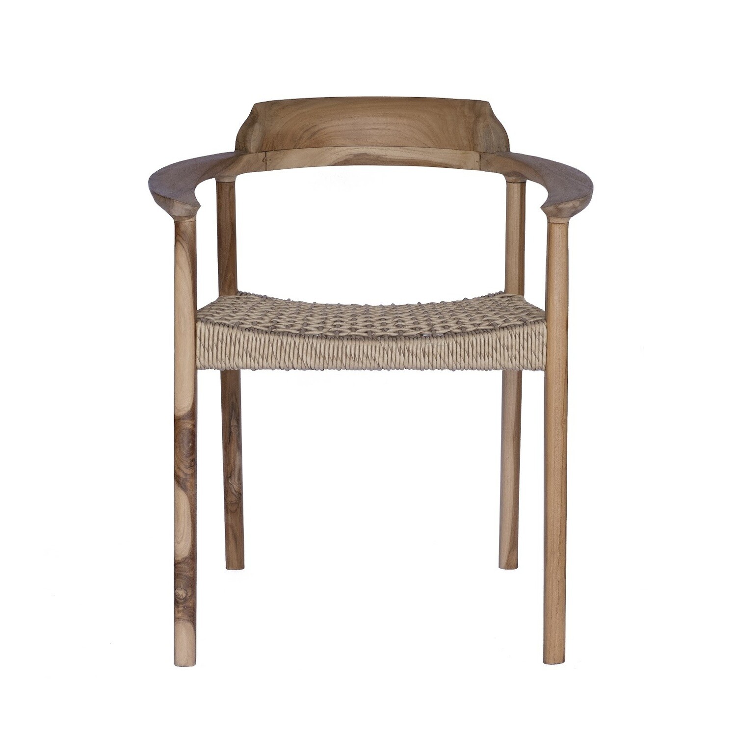 Teak and Viro Rope Dining Chair 4