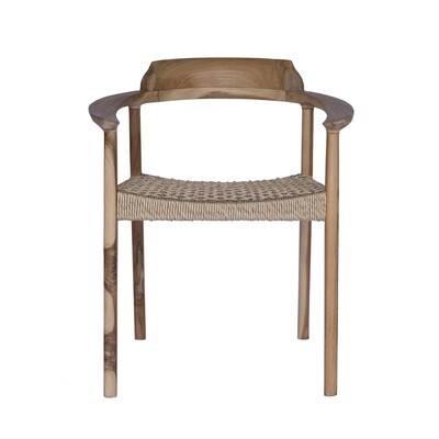Teak and Viro Rope Dining Chair 4