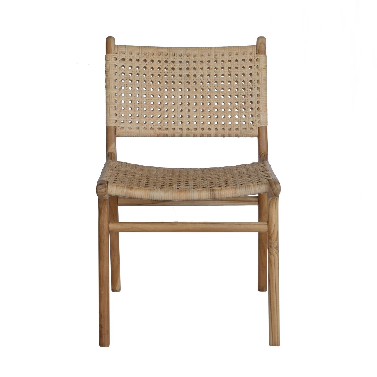 Teak and Rattan Dining Chair 1
